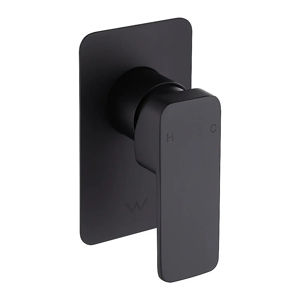 Single Square Shower Bath Mixer Tap Bathroom WATERMARK Approved in Black - Mekamart Australia
