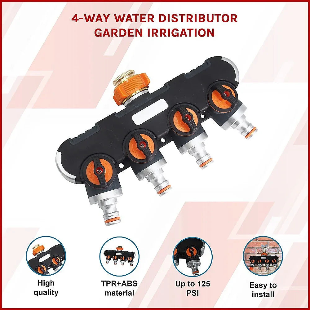 4-Way Water Distributor Garden Irrigation - Mekamart Australia