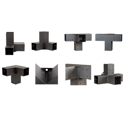 Roof Pergola Gazebo Shed Matte Black Steel Brackets and Coffee Screen DIY Kits - Mekamart Australia
