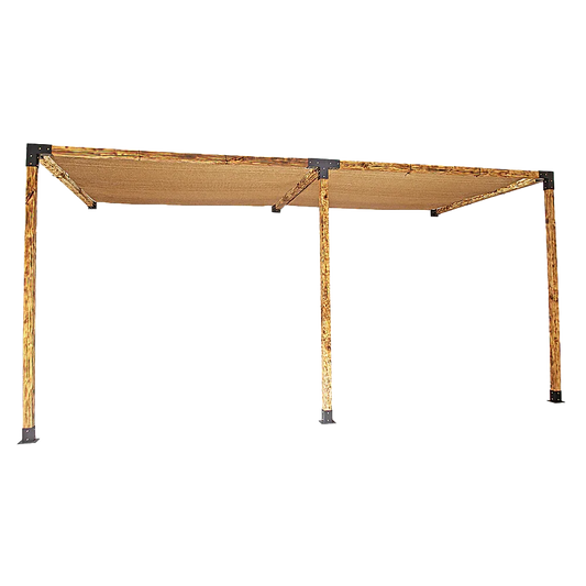 Roof Pergola Gazebo Shed Matte Black Steel Brackets and Coffee Screens DIY Kits - Mekamart Australia