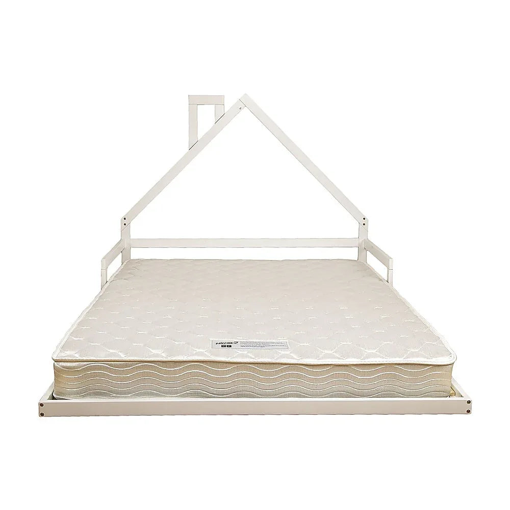 Pine Wood Floor Bed House Frame for Kids and Toddlers - Mekamart Australia