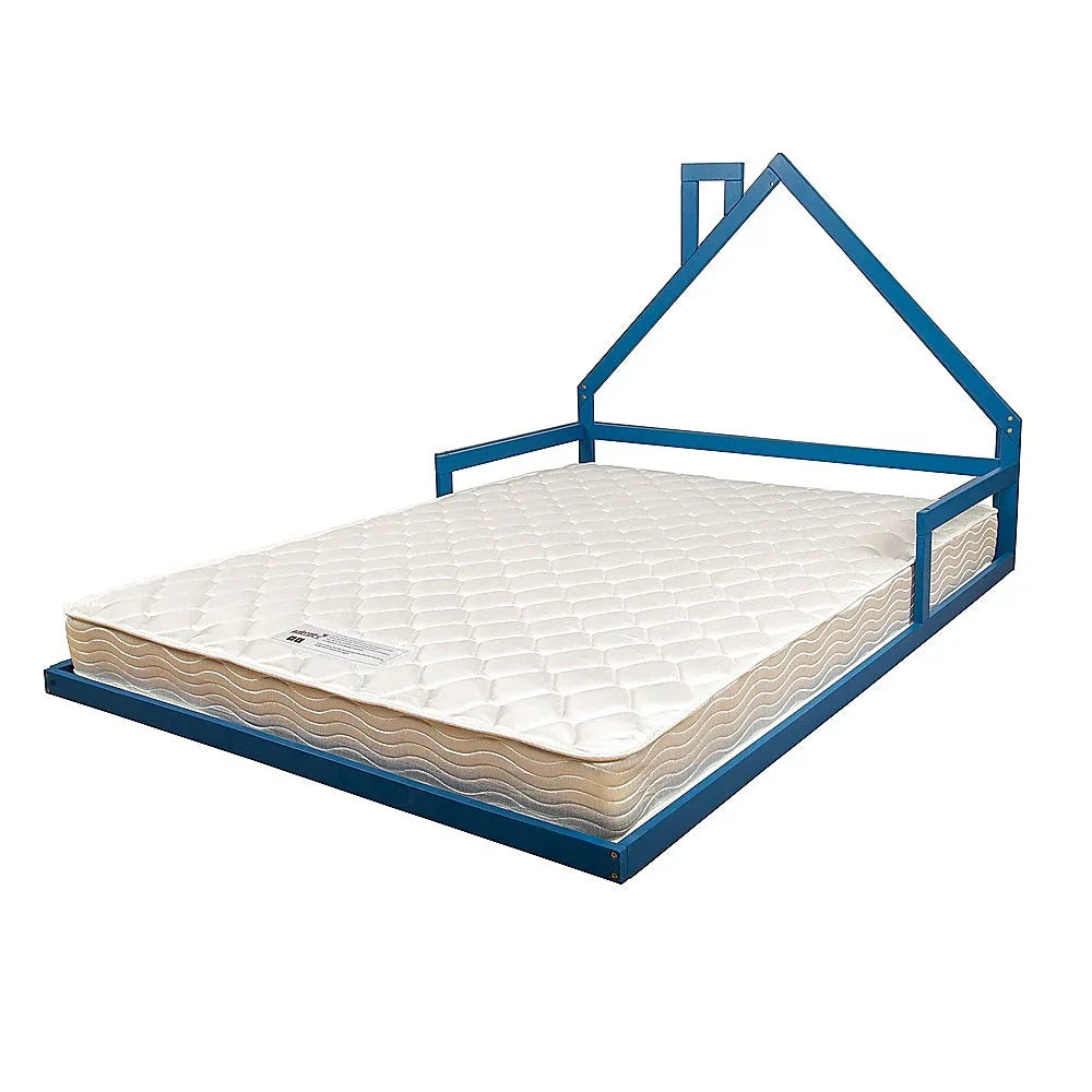 Pine Wood Floor Bed House Frame for Kids and Toddlers - Mekamart Australia