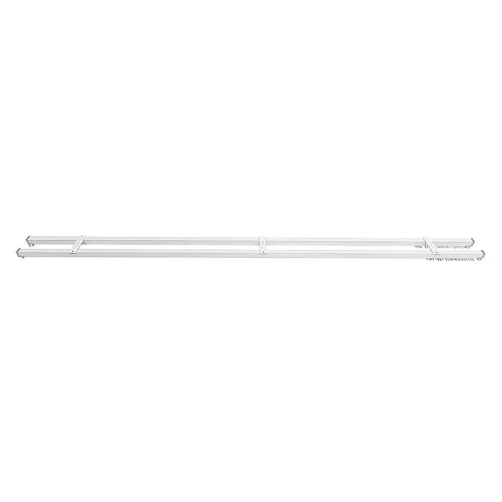 1.5m Double Curtain Tracks Aluminium Rail & Brackets For Both Curtain and Sheer with ceiling and wall accessories - Mekamart Australia