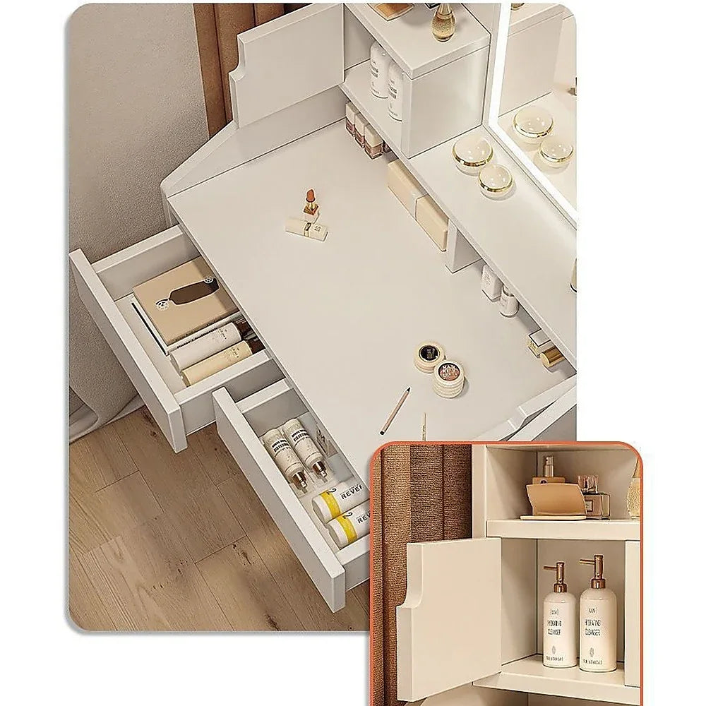 Makeup Vanity Mirror Desk Table with LED Lighting - Mekamart Australia