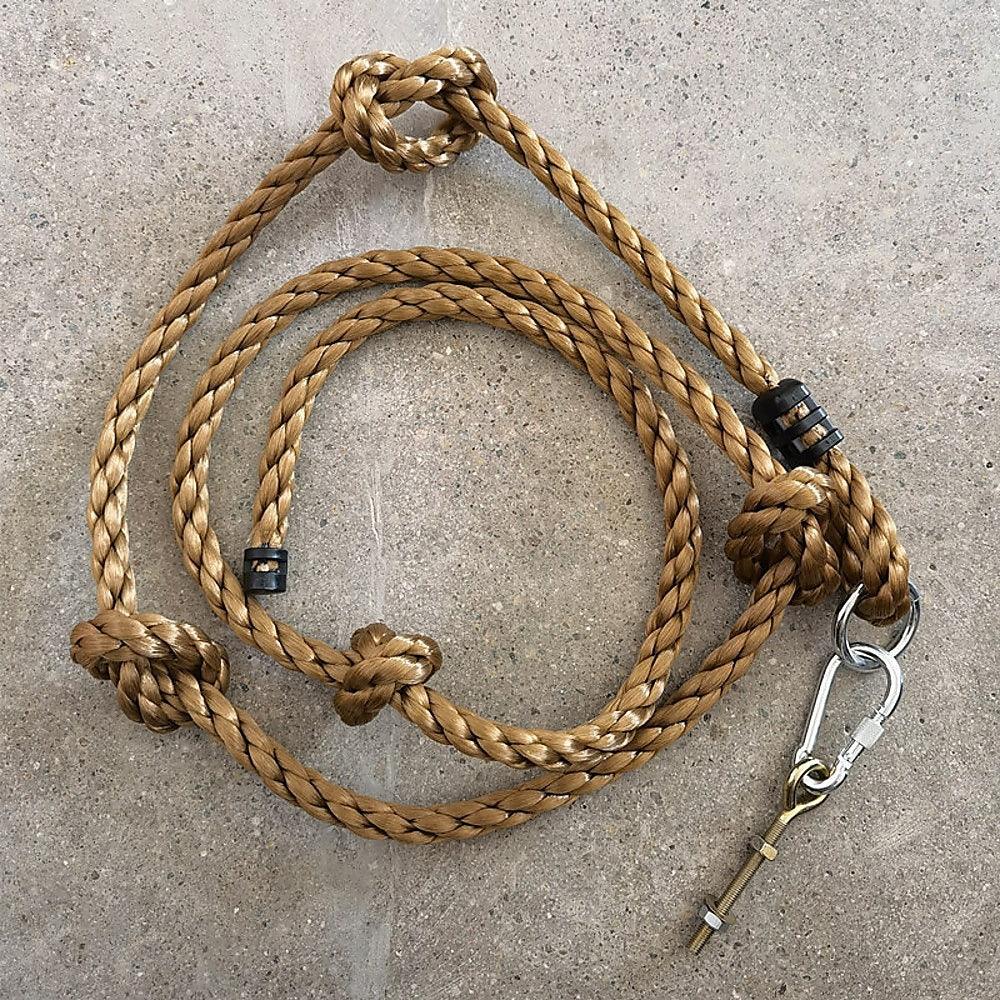 Jungle Gym Rock Climbing Holds Kids Wall Mounting Hardware Knotted Rope 25 Handles Playground - Mekamart Australia