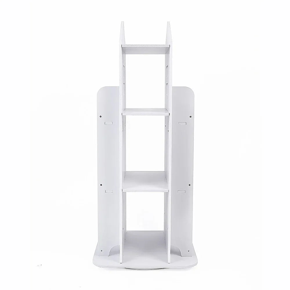 Rotating Bookcase Bookshelf Kid's Book Organiser Rack Wooden Castle Display Shelf - Mekamart Australia