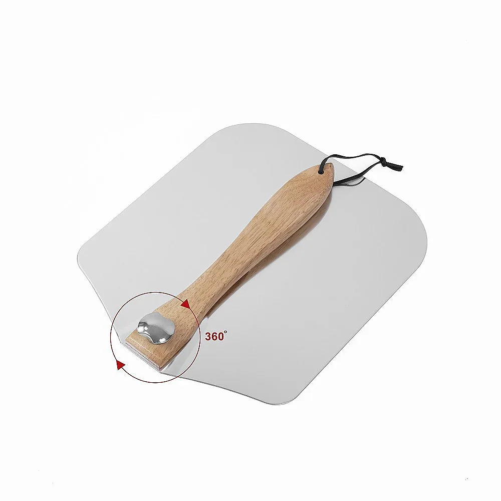 Pizza Peel Paddle w/ Foldable Handle for Baking Oven & Grill Aluminium - Mekamart Australia