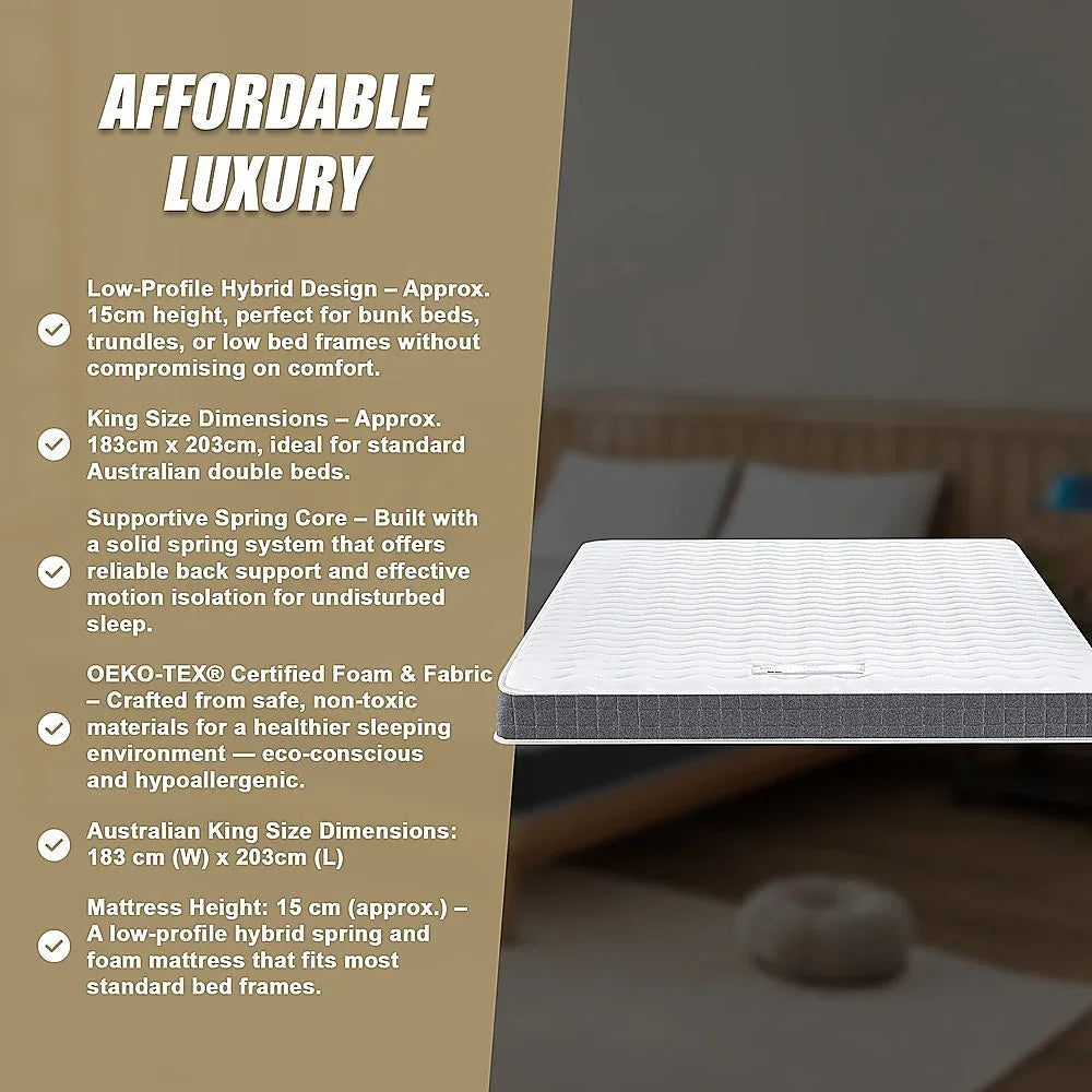 King Memory Foam Mattress – OEKO-TEX® Textile & CertiPUR-US® Certified Foam - Mekamart Australia