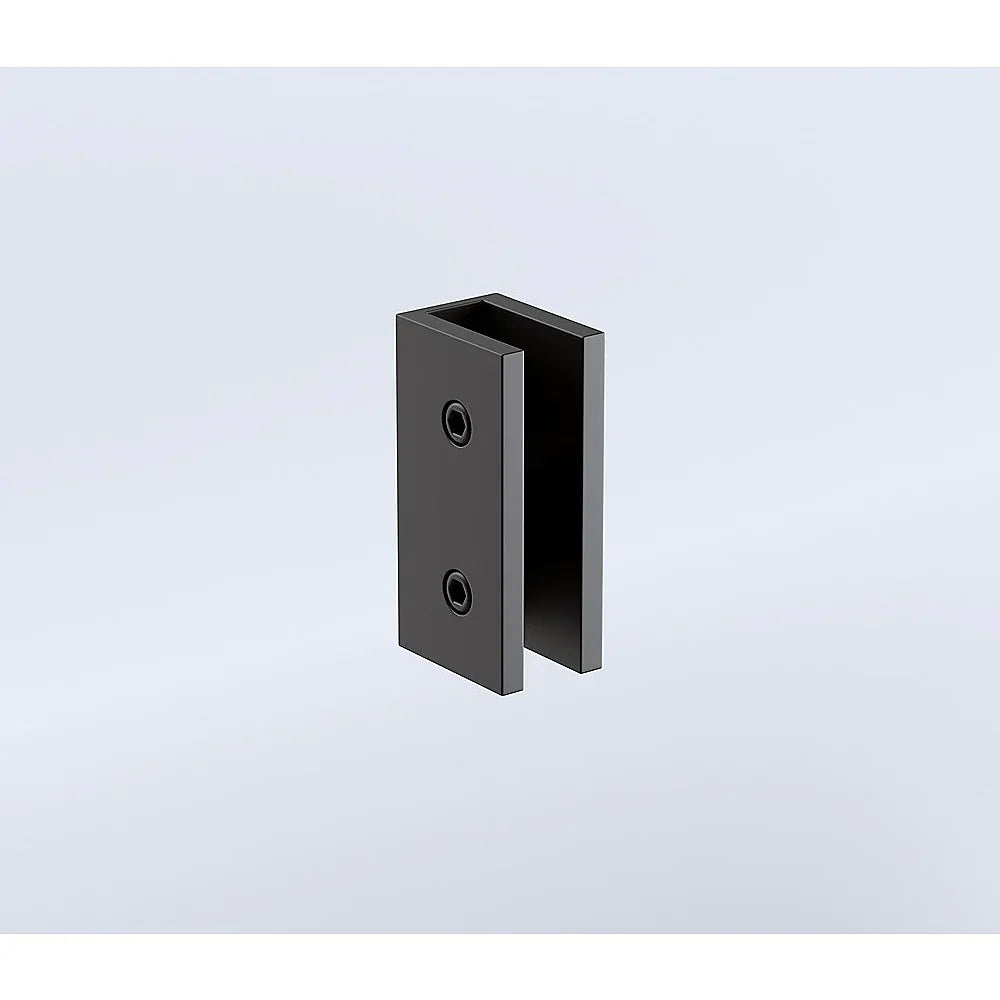 Glass-to-wall/floor Shower Screen U-bracket in Black - Mekamart Australia