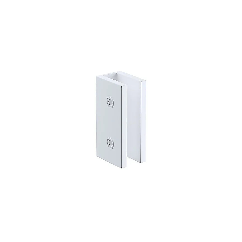 Glass-to-wall/floor Shower Screen U-bracket in White - Mekamart Australia