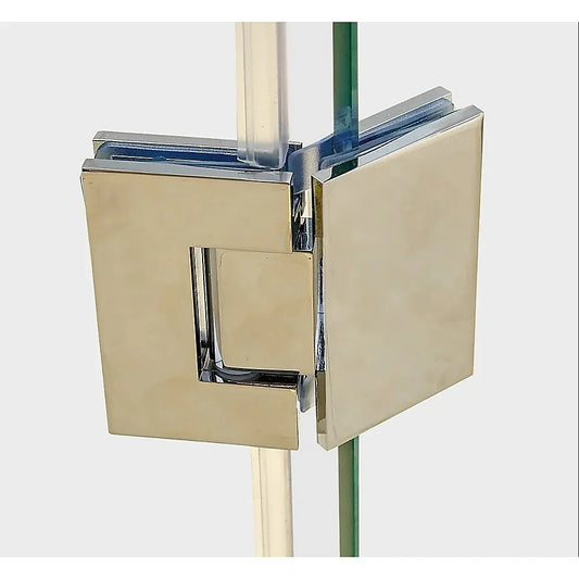 135° Glass-to-Glass Stainless steel Square Shower Hinge in White - Mekamart Australia
