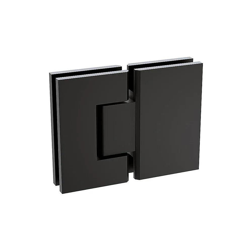 180 Degree Brass Glass to Glass Shower Door Hinge in Black - Mekamart Australia