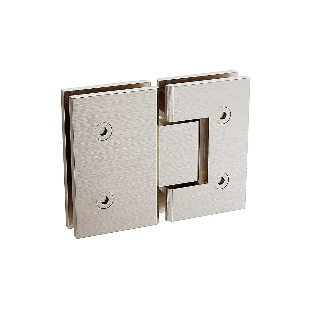 180 Degree Stainless steel Glass to Glass Shower Door Hinge in Nickel - Mekamart Australia