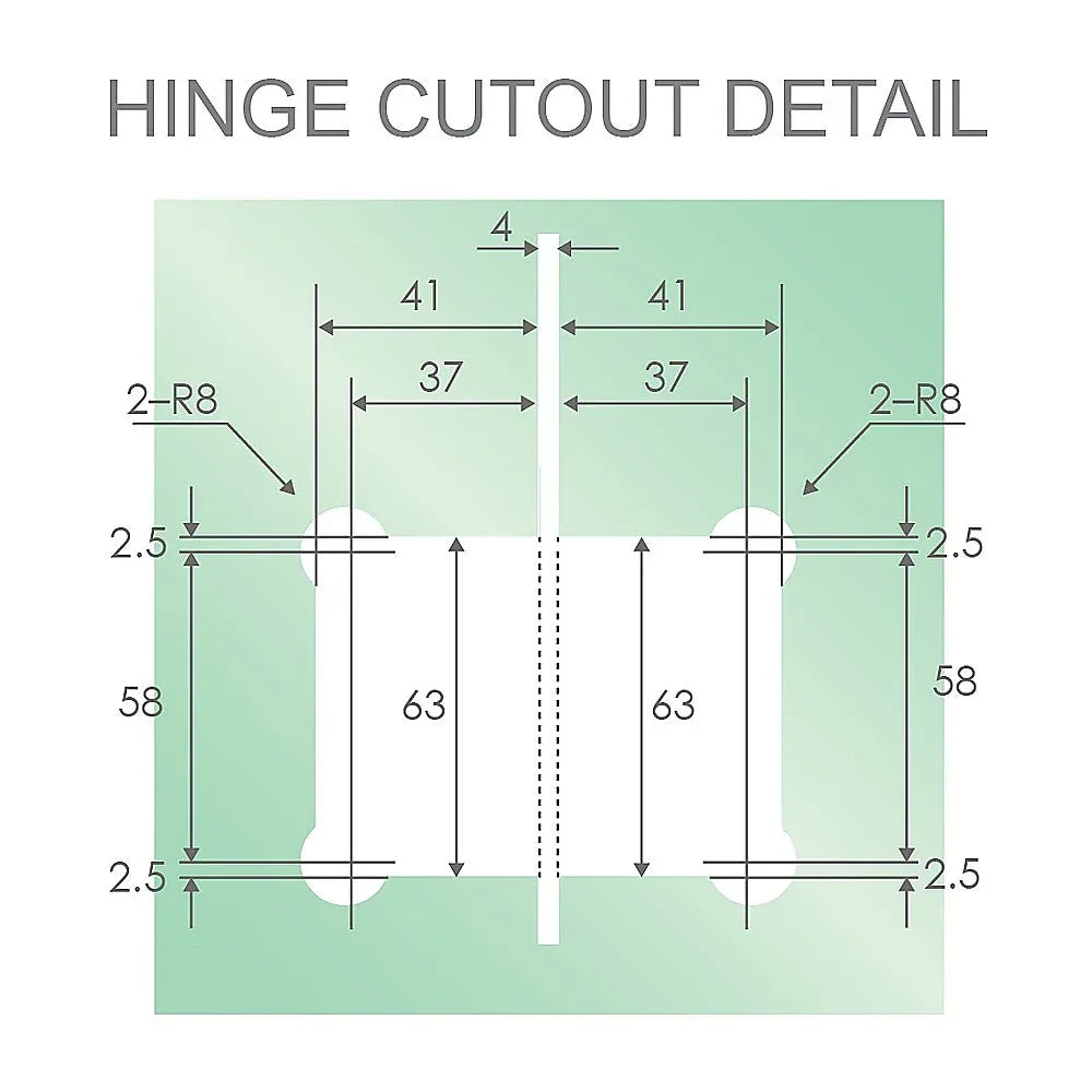 180 Degree Stainless steel Glass to Glass Shower Door Hinge in Nickel - Mekamart Australia