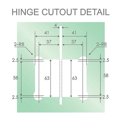180 Degree Stainless steel Glass to Glass Shower Door Hinge in White - Mekamart Australia