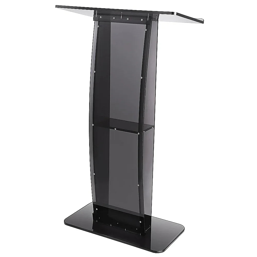 120cm Acrylic Podium Stand Black - Mekamart Australia