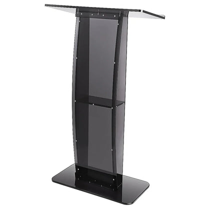 120cm Acrylic Podium Stand Black - Mekamart Australia