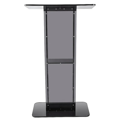 120cm Acrylic Podium Stand Black - Mekamart Australia