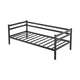 Single Daybed Metal Frame Sofa Premium Black Day Bed Steel Support - Mekamart Australia