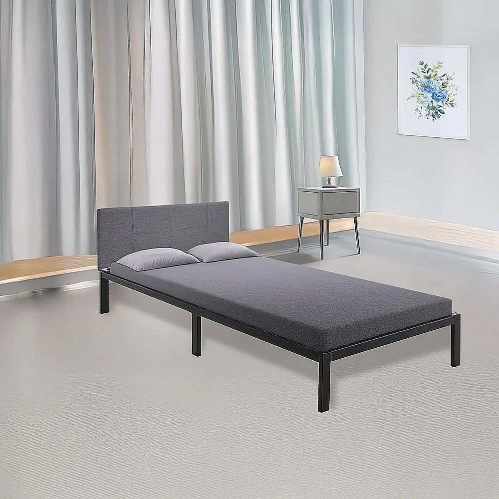 Single Full Metal Bed Frame Base – Sturdy Steel Bed Base for Australian Mattress - Mekamart Australia
