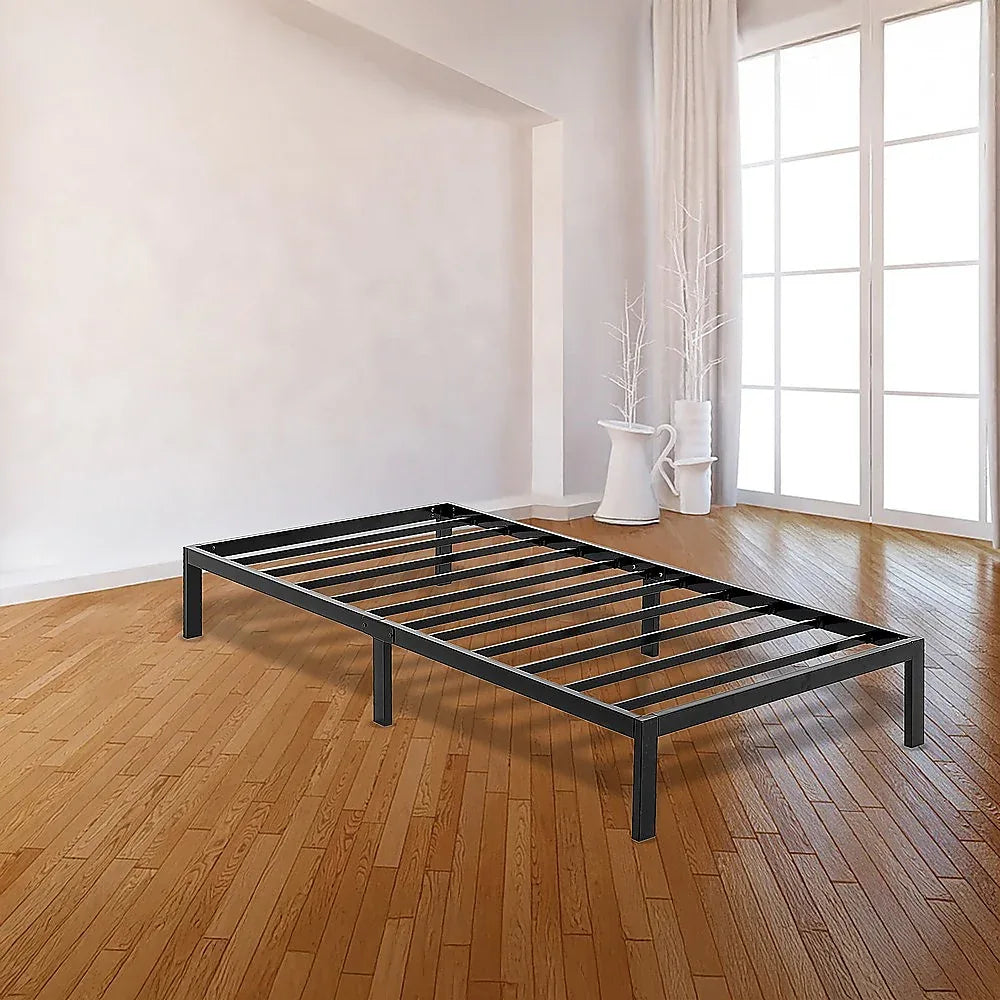 Single Full Metal Bed Frame Base – Sturdy Steel Bed Base for Australian Mattress - Mekamart Australia