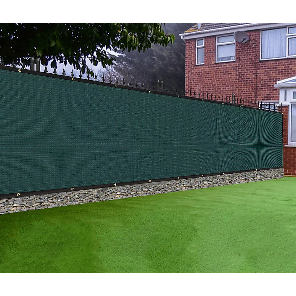 15m x 2m Fence Windscreen Privacy Screen Shade Cover Dark Green Fabric Mesh Garden - Mekamart Australia
