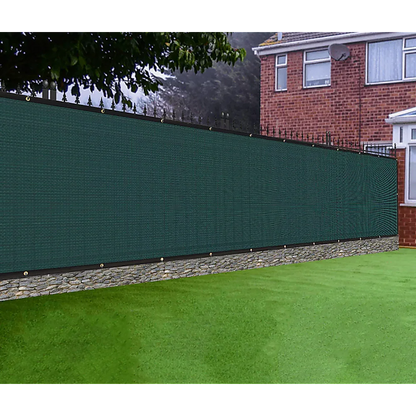 15m x 2m Fence Windscreen Privacy Screen Shade Cover Dark Green Fabric Mesh Garden - Mekamart Australia