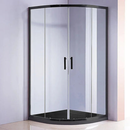 100x100cm Rounded Curved Shower Base in Black - Mekamart Australia