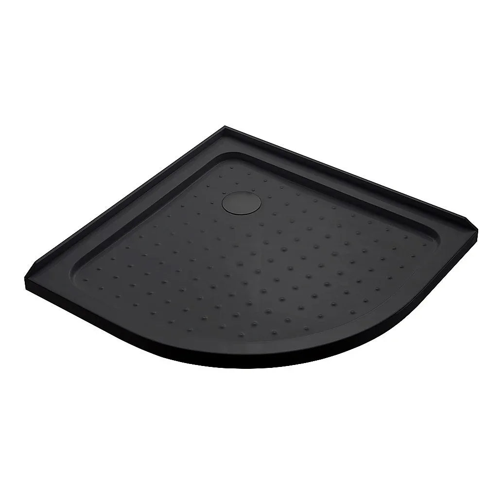 100x100cm Rounded Curved Shower Base in Black - Mekamart Australia