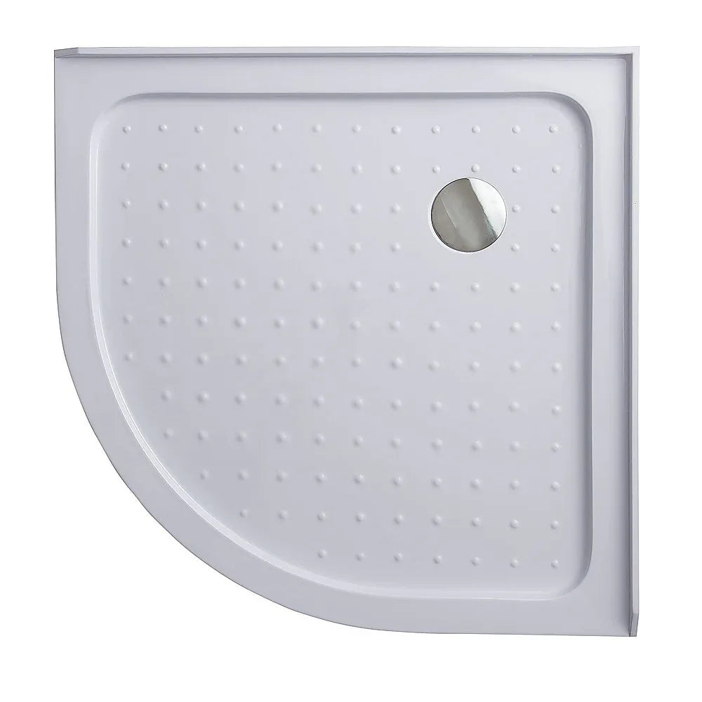 100x100cm Rounded Curved Shower Base in White - Mekamart Australia
