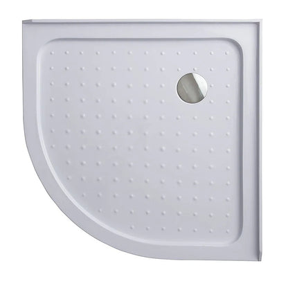100x100cm Rounded Curved Shower Base in White - Mekamart Australia