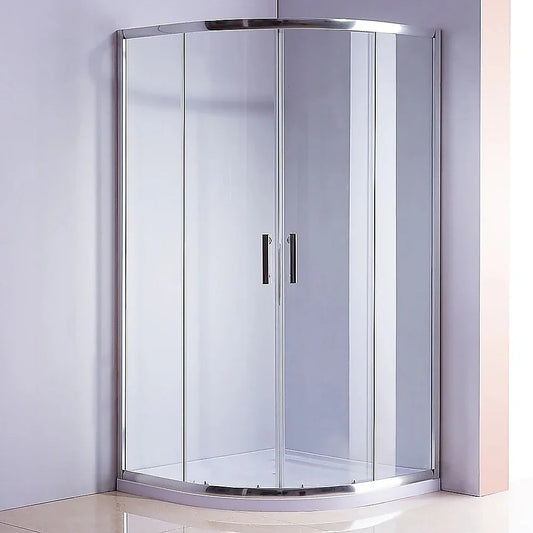 100x100cm Rounded Curved Shower Base in White - Mekamart Australia