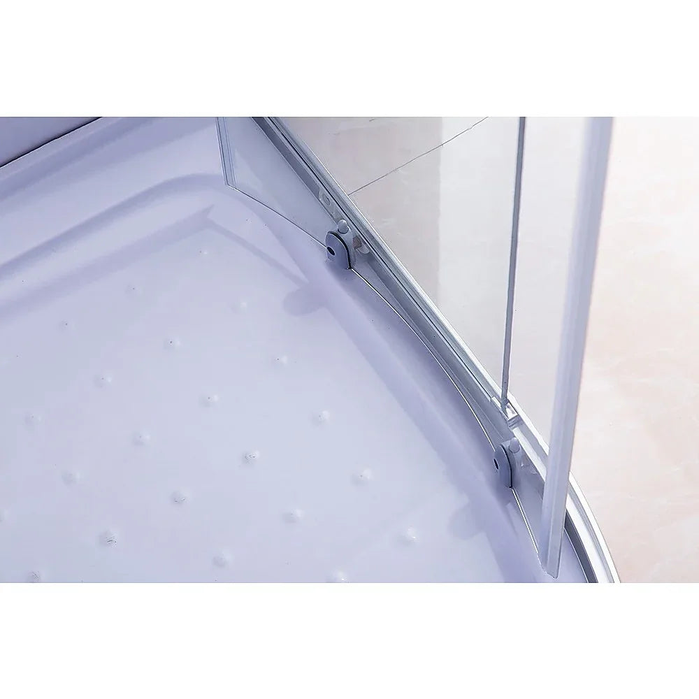 100x100cm Rounded Curved Shower Base in White - Mekamart Australia