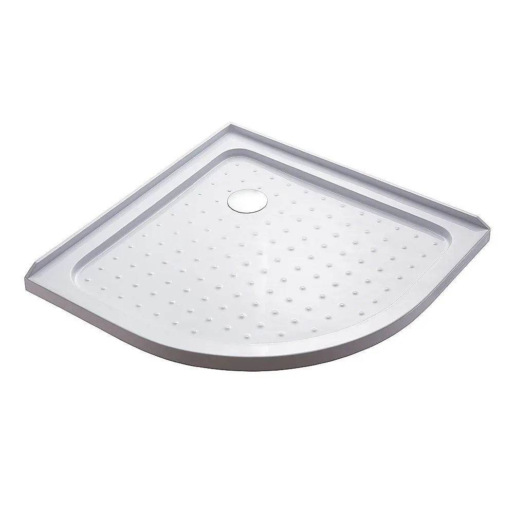 100x100cm Rounded Curved Shower Base in White - Mekamart Australia