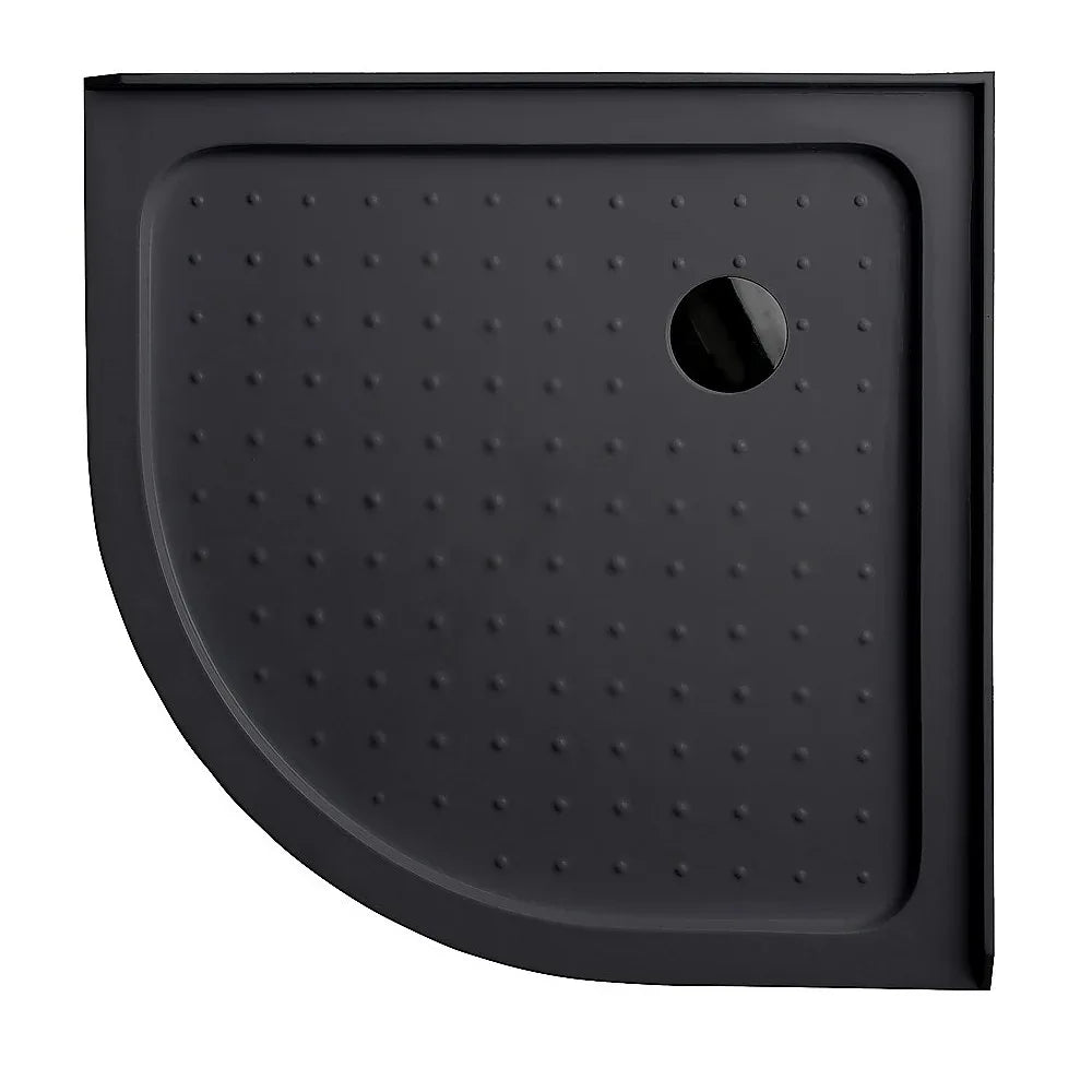 90x90cm Rounded Curved Shower Base in Black - Mekamart Australia