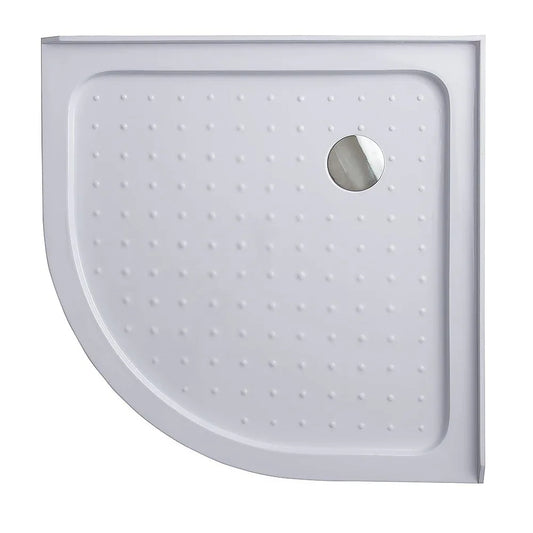 90x90cm Rounded Curved Shower Base in White - Mekamart Australia