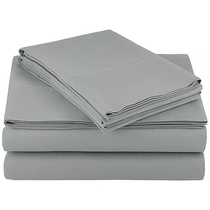 Queen Bed Sheet Set – 1800 Series Microfiber, Deep Pocket, Soft & Breathable, Grey - Mekamart Australia