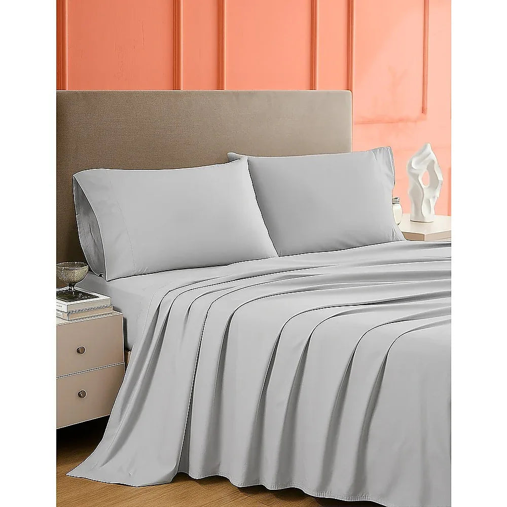 Queen Bed Sheet Set – 1800 Series Microfiber, Deep Pocket, Soft & Breathable, Grey - Mekamart Australia