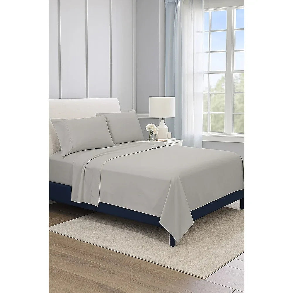 Queen Bed Sheet Set – 1800 Series Microfiber, Deep Pocket, Soft & Breathable, Grey - Mekamart Australia