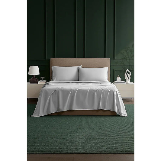 Double Bed Sheet Set – 1800 Series Microfiber, Deep Pocket, Soft & Breathable, White - Mekamart Australia