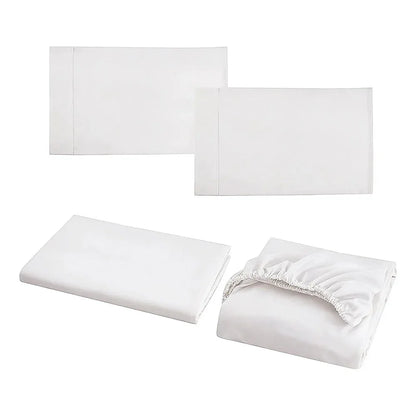 King Bed Sheet Set – 1800 Series Microfiber, Deep Pocket, Soft & Breathable, White - Mekamart Australia