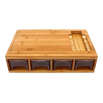 Bamboo Cutting Board Set with Graters & Containers – Food Prep Station - Mekamart Australia