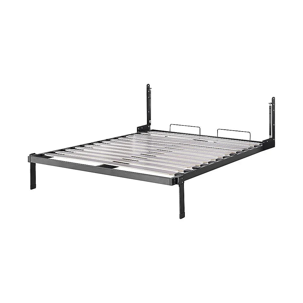 Double Wall Bed in White – Space Saving Murphy Bed Kit with Silver Door Handle - Mekamart Australia