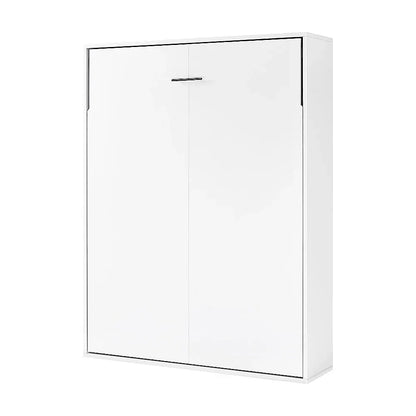 Double Wall Bed in White – Space Saving Murphy Bed Kit with Silver Door Handle - Mekamart Australia