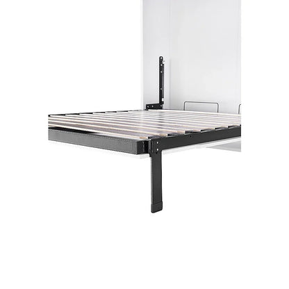 Double Wall Bed in White – Space Saving Murphy Bed Kit with Black Door Handle - Mekamart Australia