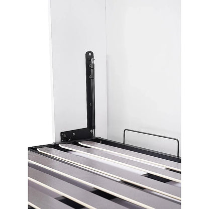 Double Wall Bed in White – Space Saving Murphy Bed Kit with Black Door Handle - Mekamart Australia