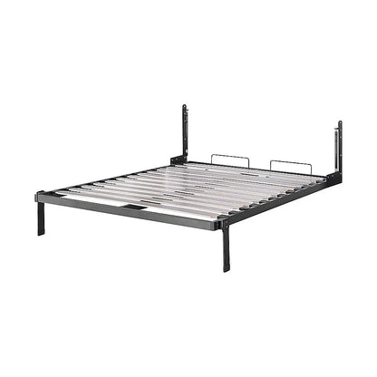 Double Wall Bed in White – Space Saving Murphy Bed Kit with Gold Door Handle - Mekamart Australia