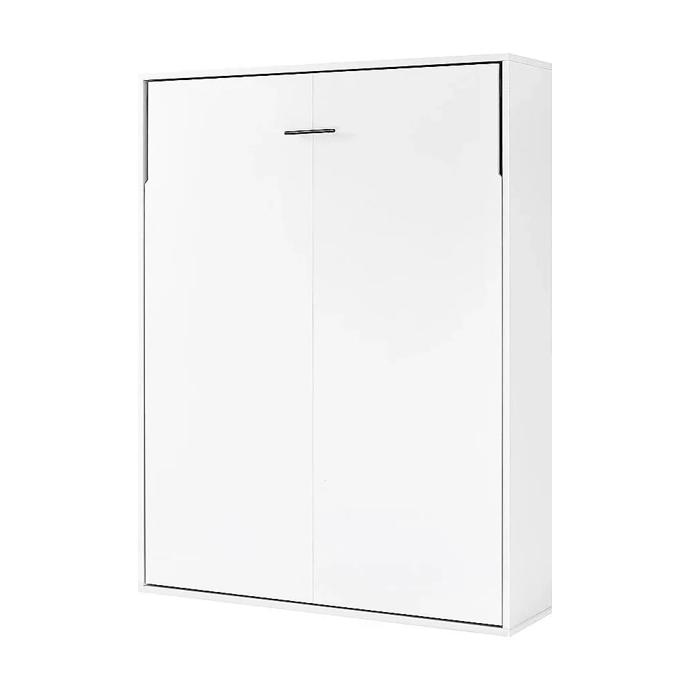 Double Wall Bed in White – Space Saving Murphy Bed Kit with Gold Door Handle - Mekamart Australia