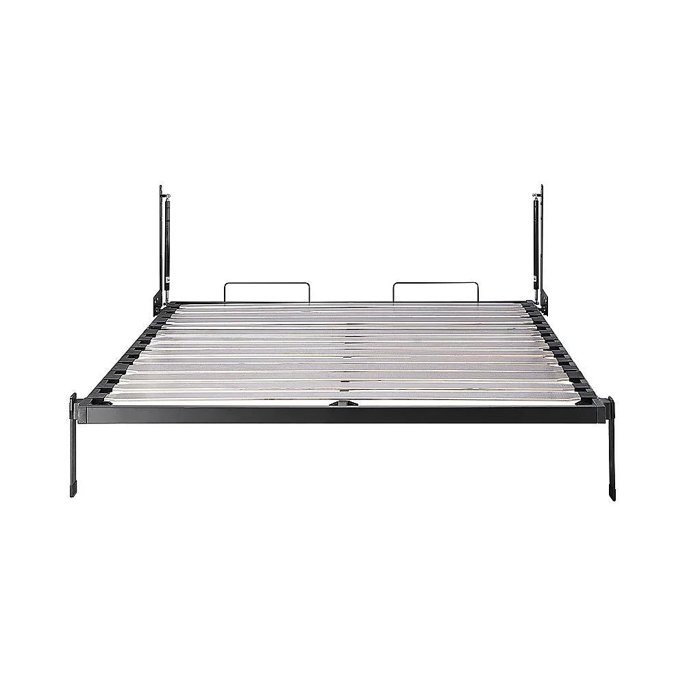 Queen Wall Bed in White – Space Saving Murphy Bed Kit with Silver Door Handle - Mekamart Australia