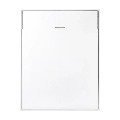 Queen Wall Bed in White – Space Saving Murphy Bed Kit with Silver Door Handle - Mekamart Australia